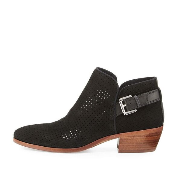 Sam Edelman perforated Black Suede Bootie Paula - Picture 1 of 12